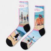 Sokken met aangepaste fotocollage Uw foto's en tek (Links)