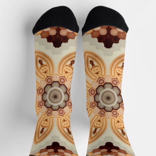 Sokken met bruine bloem (Top)