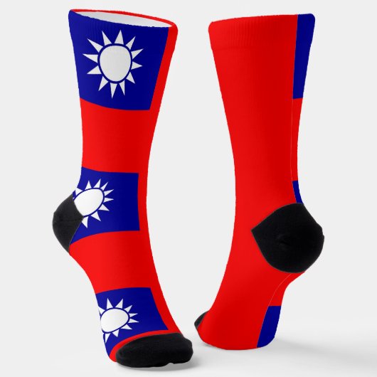 Sokken met de vlag van Taiwan (Gebogen)