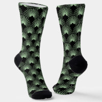 Sokken met het zwarte en groene Deco-patroon