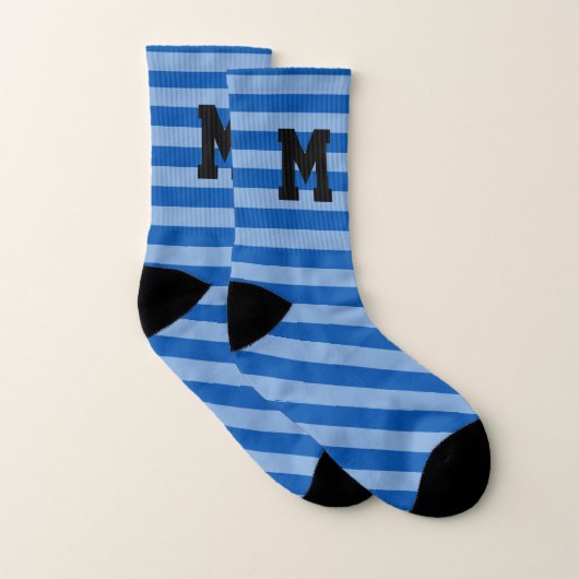 Sokken met op maat gemaakt monogram en blauw vet s (Paar)
