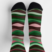 Sokken met rode en groene golven (Top)