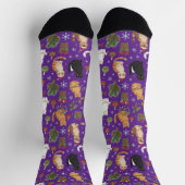 Sokken met speelse Kerstkat print (Top)
