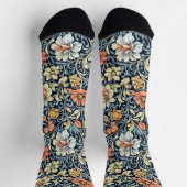 Sokken met vintage-blauwe botanische print (Top)