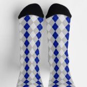 SOKKEN MIDNIGHT BLUE & GRAY Argyle Pattern (Top)