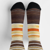 Sokken Modern Autumn Wavy Lines Earth Tones (Top)