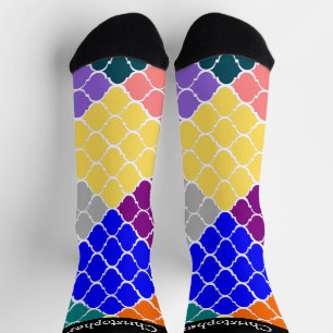 Sokken Multi Kleur Morokkaans Patroon Ontwerp