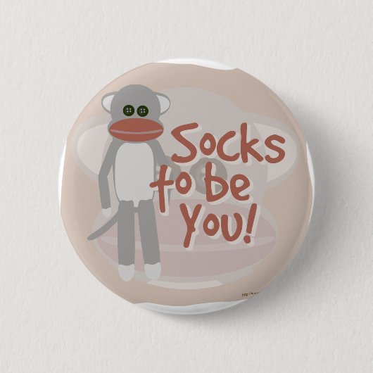 Sokken om jou te zijn! ronde button 5,7 cm (Voorkant)