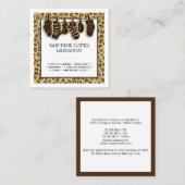 sokken op wasgoed voor dierlijke afdruk vierkante visitekaartje (Voorkant / Achterkant)