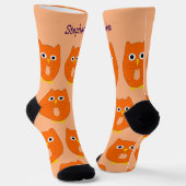 Sokken Oranje Uilontwerp (Gebogen)