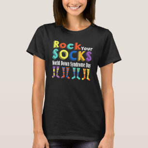 Sokken Rocken Schattig 3 21 Trisomie 21 Down Werel T-shirt