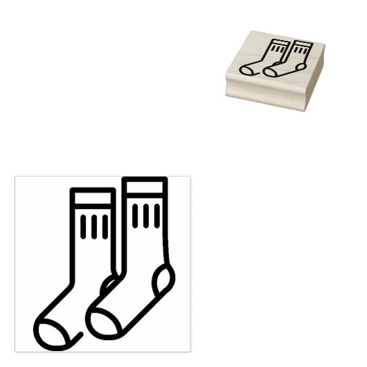 sokken rubberstempel (Gestempeld)