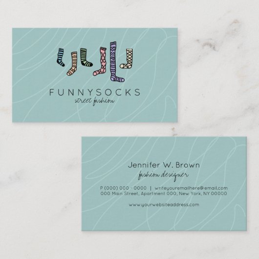 Sokken Sport Schoeisel Visitekaartje (Voorkant / Achterkant)