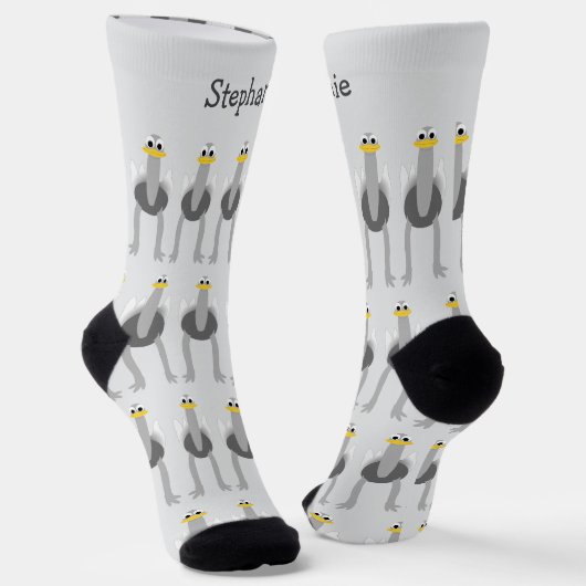 Sokken struisvogel ontwerp (Gebogen)