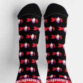 Sokken van de Liefde zwarte en Rode Heart-ballonne (Top)