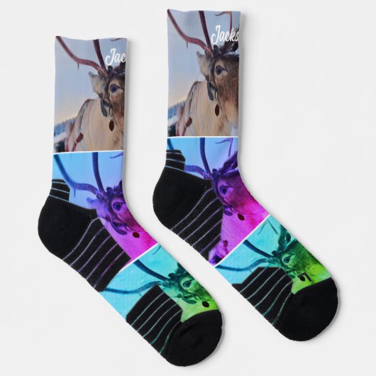 Sokken van het rendierpatroon (Rechts)