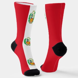 Sokken van vrouwen die de vlag van Peru voeren