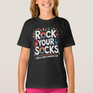 Sokken Wereld Down Syndroom Bewustzijnsdag Rocken T-shirt
