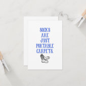 Sokken zijn gewoon draagbare tapijten - schitteren kaart (Voorkant / Achterkant in situ)