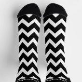 Sokken Zwart En Wit Zig Zag Design (Top)