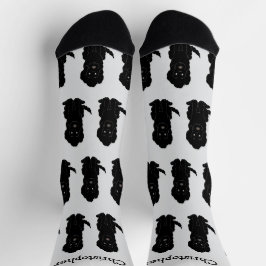 Sokken Zwart Goldendoodle Ontwerp
