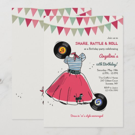 Sokkenrok Hopfeest Kaart (Voorkant / Achterkant)