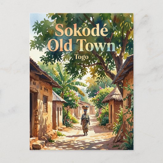 Sokodé Oude Stad Togo Briefkaart (Voorkant)