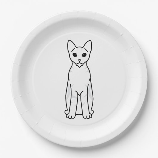 Sokoke Cat Cartoon Papieren Bordje (Voorkant)