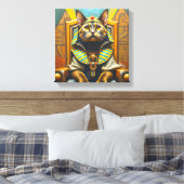 SOKOKE KAT-FARAO 2 CANVAS AFDRUK (Insitu (Slaapkamer))