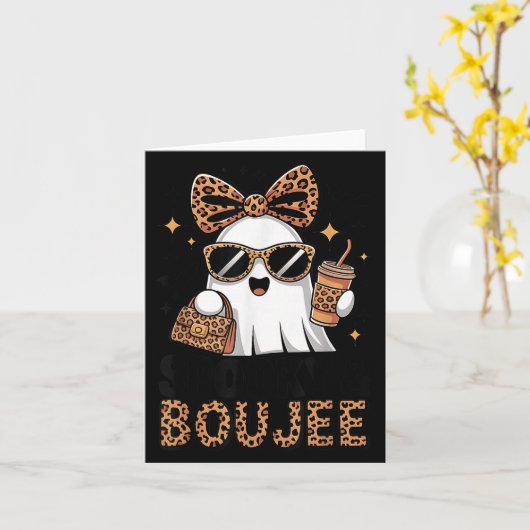 Soky &amp; Boujee Ghost Coquette Leopard Boo Jee H Kaart (Gele Bloem)