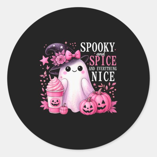 Soky And Sce And Everything Nice Halloween Nk  Ronde Sticker (Voorkant)