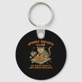 Soky Biscuits Club Cat, Funny Cat Ghost Halloween  Sleutelhanger (Voorkant)
