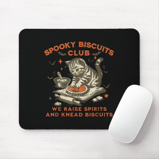 Soky Biscuits Club Cat, Funny Halloween Baking  Muismat (Met muis)