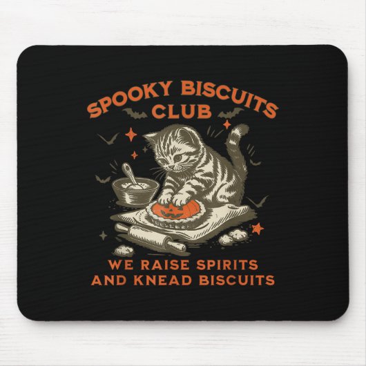 Soky Biscuits Club Cat, Funny Halloween Baking  Muismat (Voorkant)