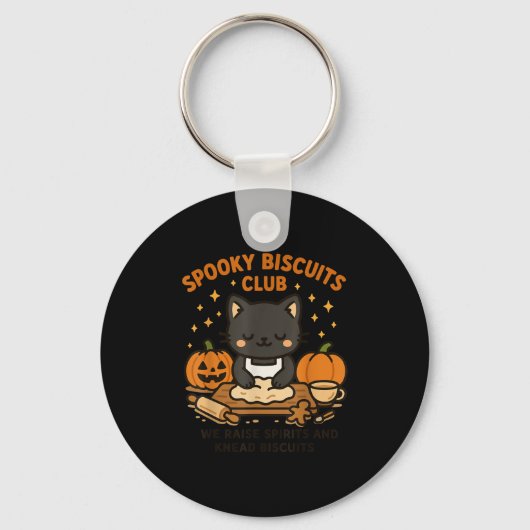 Soky Biscuits Club Cat Funny Halloween Baking Tee  Sleutelhanger (Voorkant)