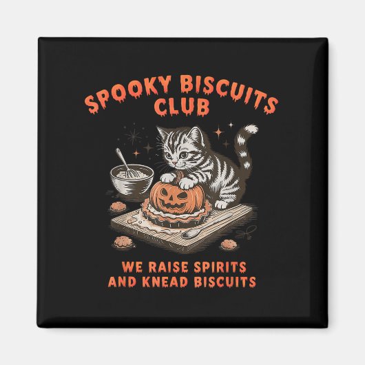 Soky Biscuits Club Cat Halloween Bakken Magneet (Voorkant)