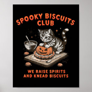 Soky Biscuits Club Cat Halloween Bakken Poster