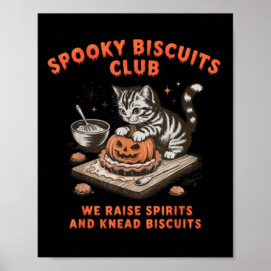 Soky Biscuits Club Cat Halloween Bakken Poster (Voorkant)