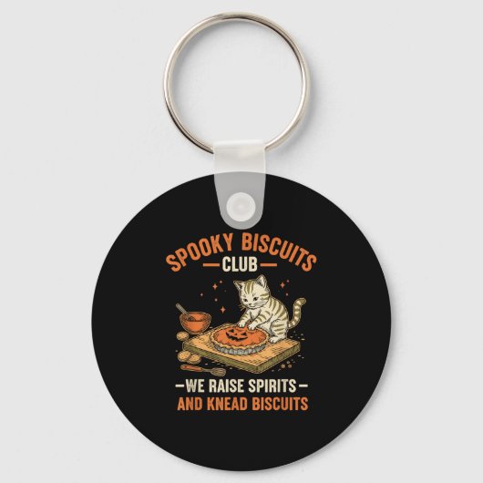 Soky Biscuits Club Grappig Halloween Kattenbakken Sleutelhanger (Voorkant)