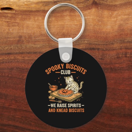 Soky Biscuits Club Grappig Halloween Kattenbakken Sleutelhanger (Voorkant)