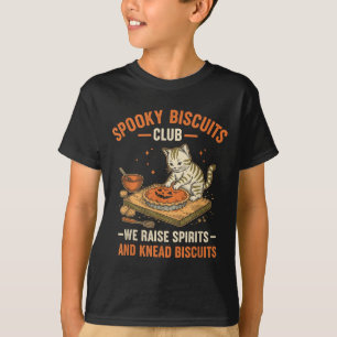 Soky Biscuits Club Grappige Halloween Kat Bakken T-shirt