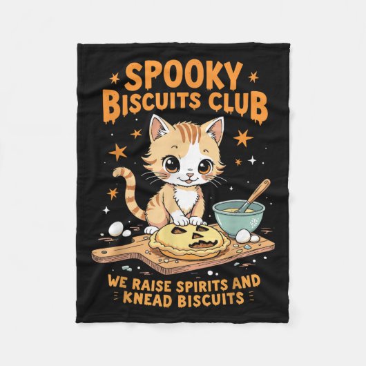 Soky Biscuits Club Kat Grappig Halloween Bakken Fleece Deken (Voorkant)