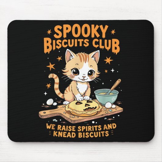 Soky Biscuits Club Kat Grappig Halloween Bakken Muismat (Voorkant)