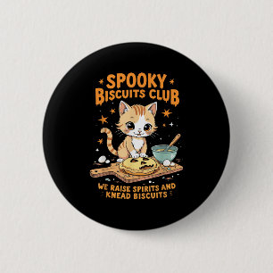 Soky Biscuits Club Kat Grappig Halloween Bakken Ronde Button 5,7 Cm