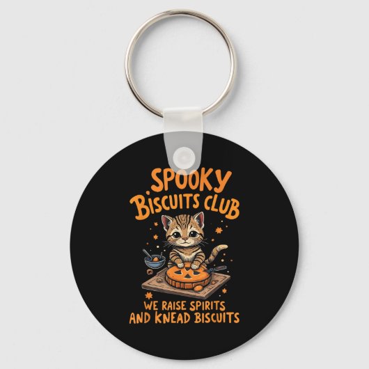 Soky Biscuits Club Kat Grappig Halloween Bakken Sleutelhanger (Voorkant)