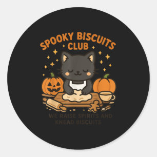 Soky Biscuits Club Kat Grappige Halloween Bakken T Ronde Sticker