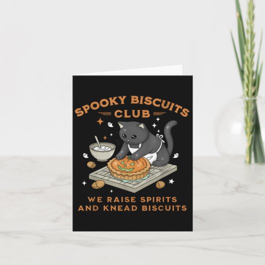 Soky Biscuits Club Zwarte Kat Pompoen Halloween Ba Kaart (Voorkant)