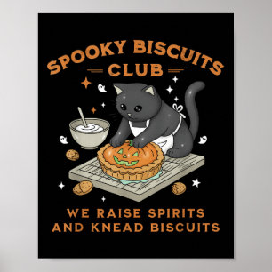 Soky Biscuits Club Zwarte Kat Pompoen Halloween Ba Poster