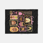 Soky Conchas Ghost Halloween Mexicaanse Pan Dulce  Fleece Deken (Voorkant (Horizontaal))