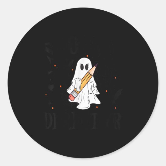 Soky Director Halloween School  Ronde Sticker (Voorkant)